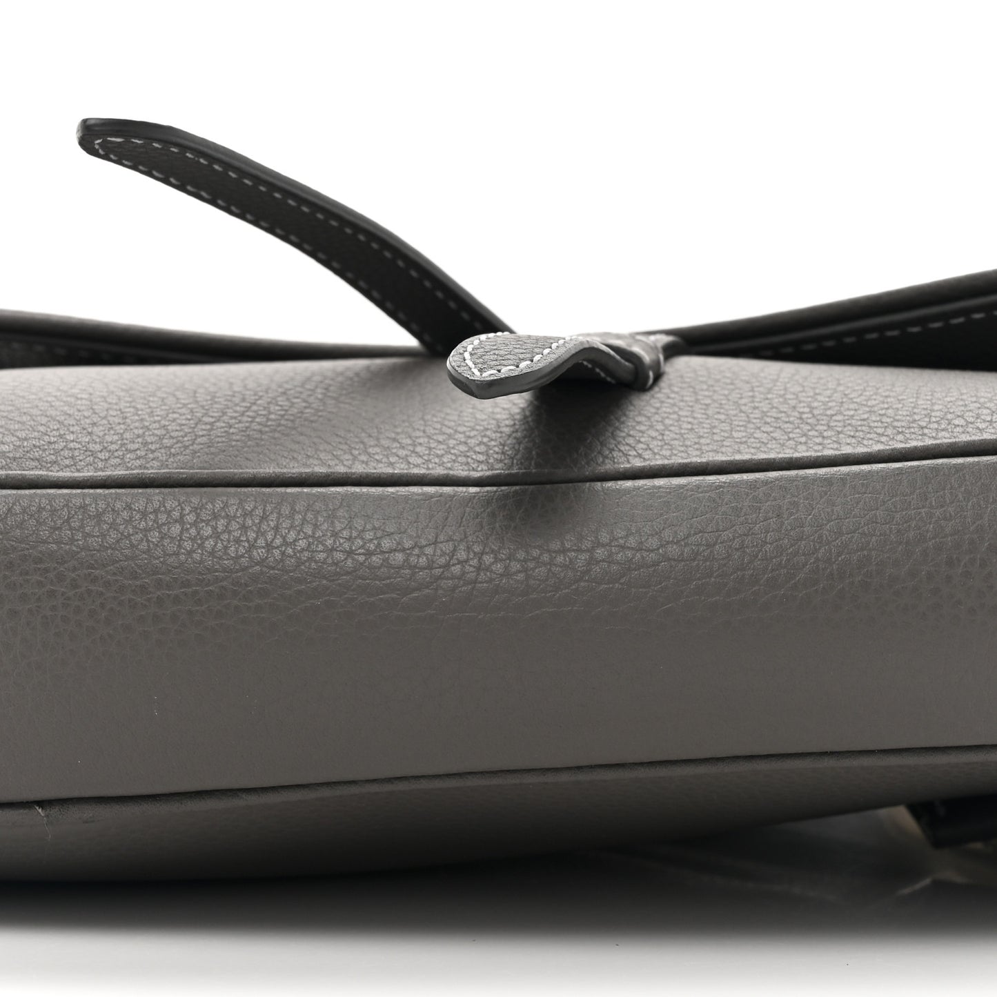 Grained Calfskin Kim Jones Saddle Bag Grey