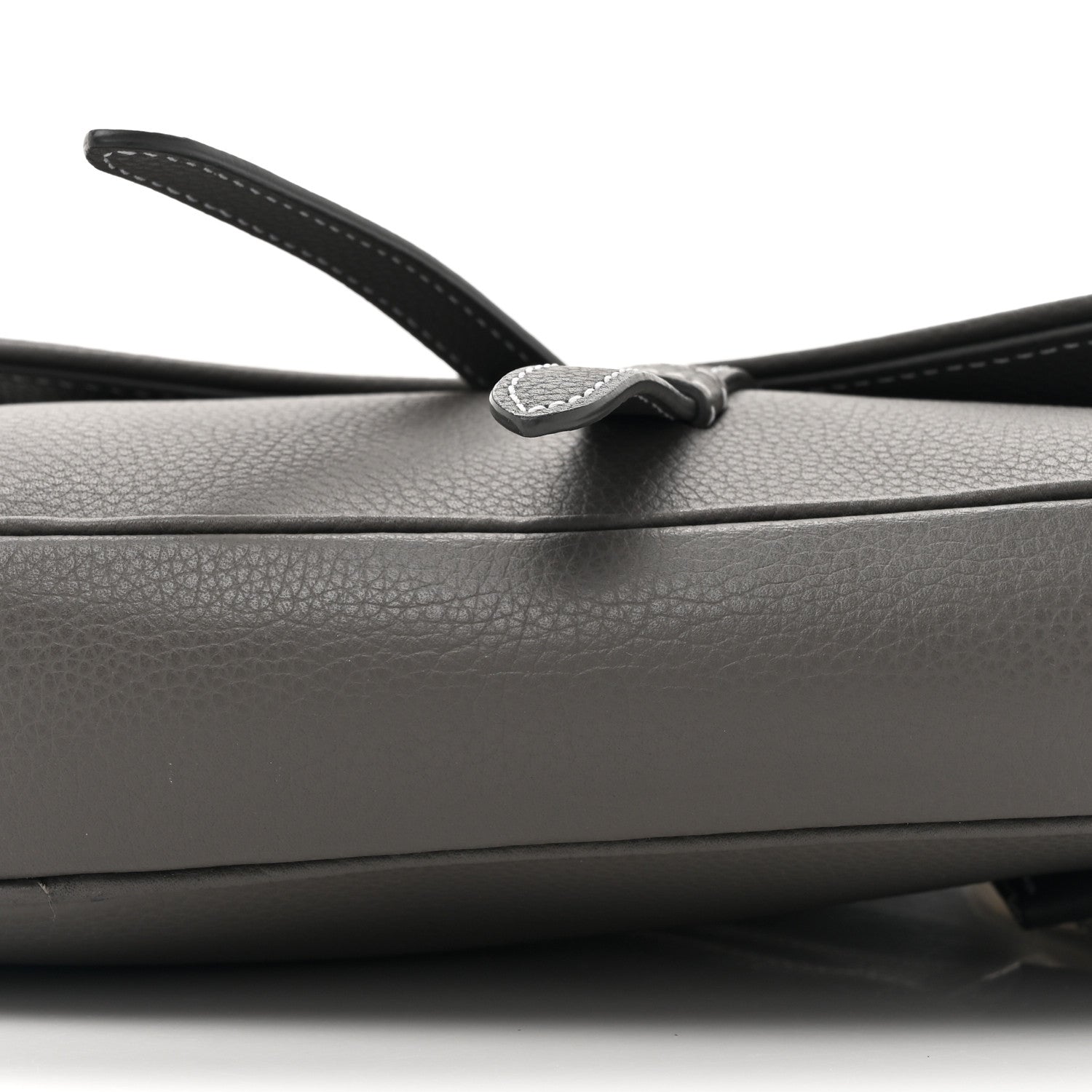 Christian Dior Grained Calfskin Kim Jones Saddle Bag Grey 9 of 14
