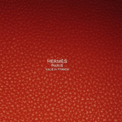 Hermes Taurillon Clemence Picotin Lock 26 GM Orange 10 of 10