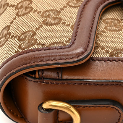 Gucci Monogram Small Lady Web Shoulder Bag Beige Cuir 13 of 17