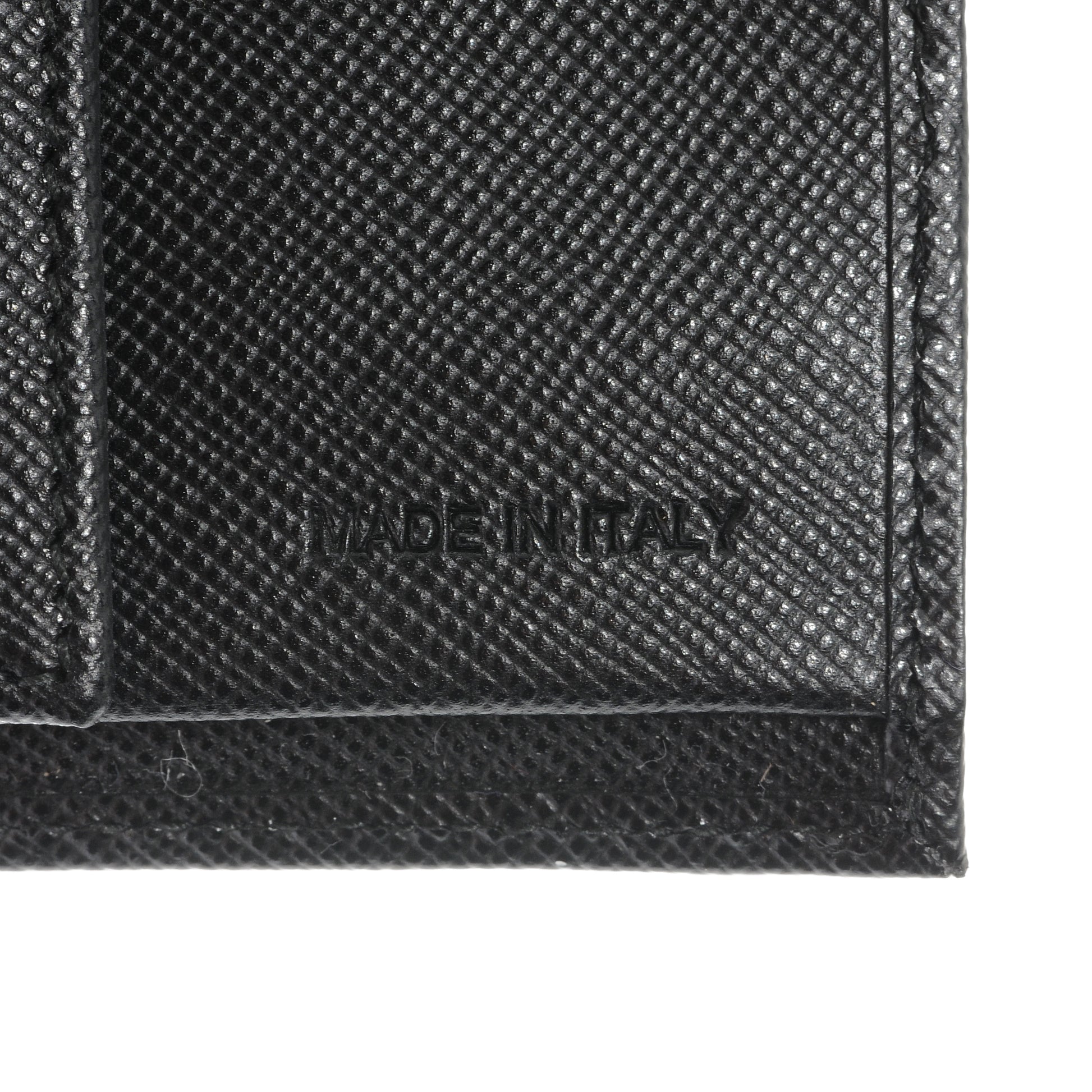 Prada Saffiano Metal Bi-Fold Wallet Nero Black 7 of 8