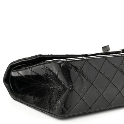 Chanel Glazed Aged Calfskin Quilted 2.55 Reissue 225 Flap So Black 9 of 11