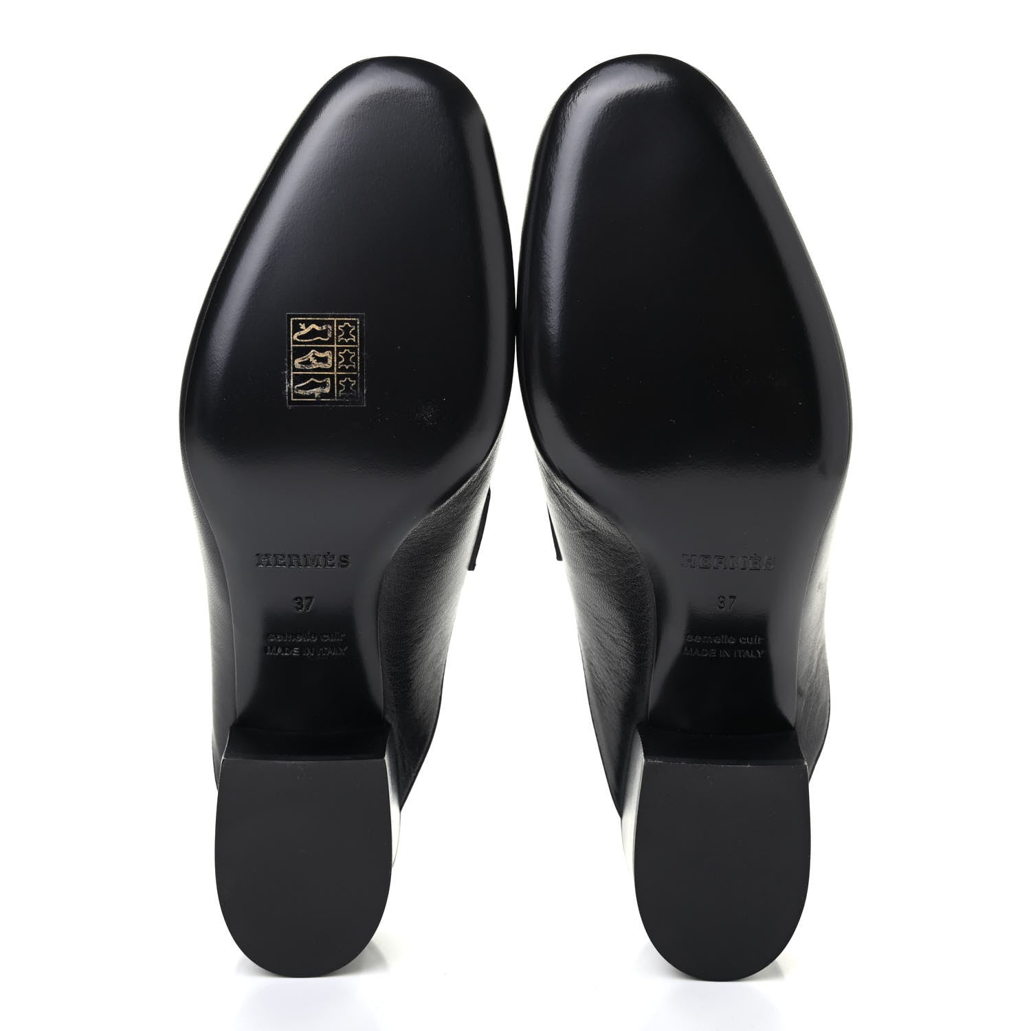 Hermes Goatskin Paradis Mules 37 Black 5 of 8