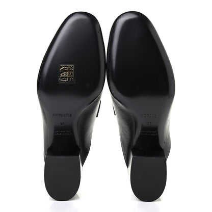 Hermes Goatskin Paradis Mules 37 Black 5 of 8