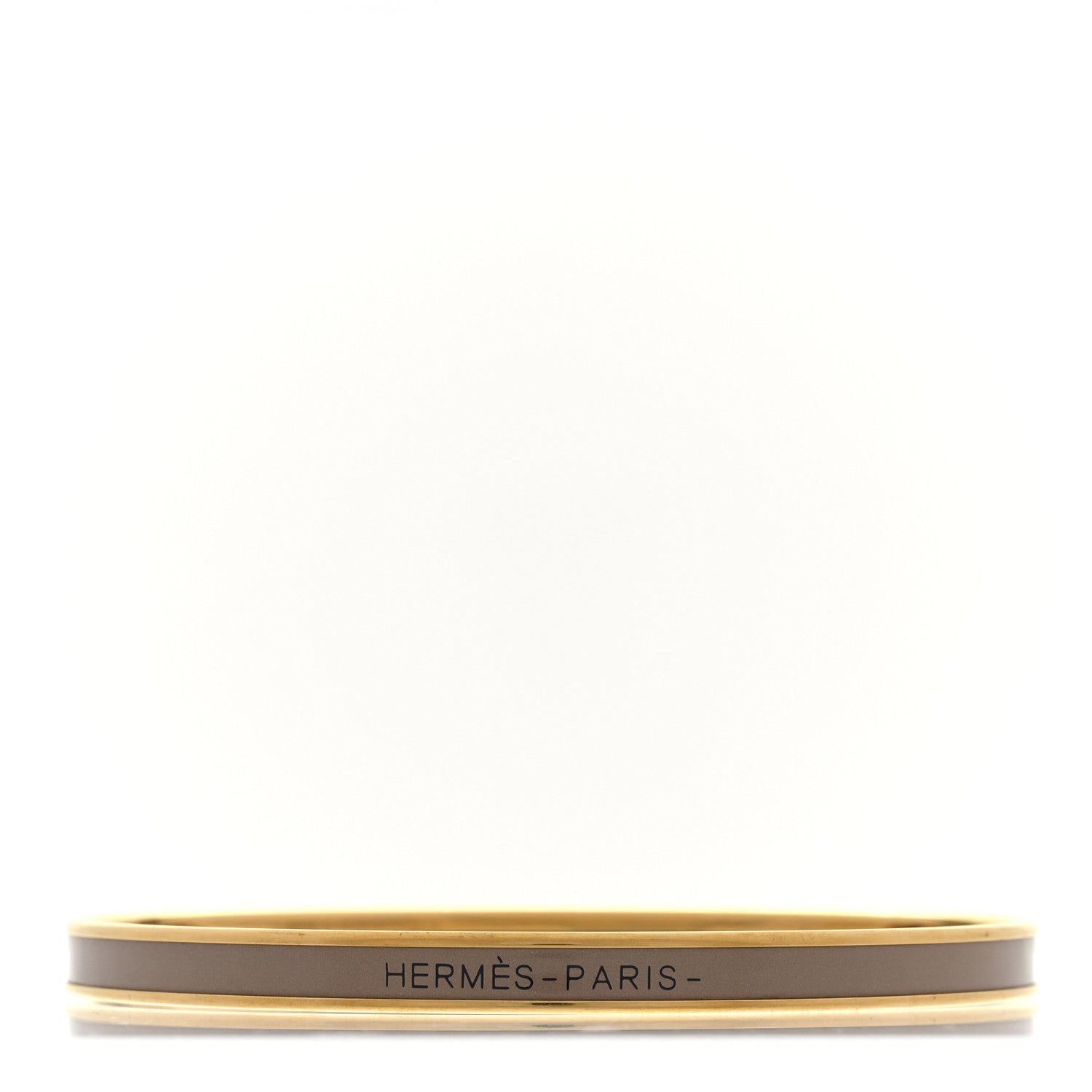 Hermes Enamel Printed Extra Narrow Uni Bracelet 70 Marron Glace 1 of 6