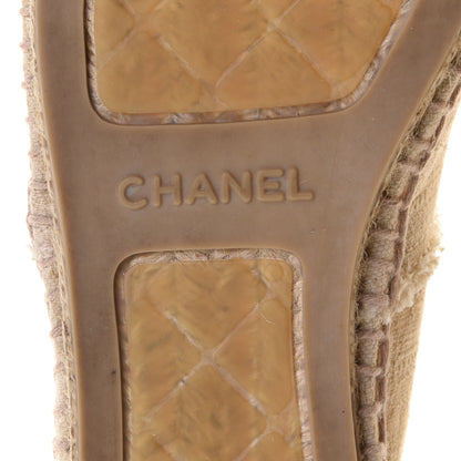 Chanel Canvas CC Espadrilles 40 Ecru Black 8 of 11