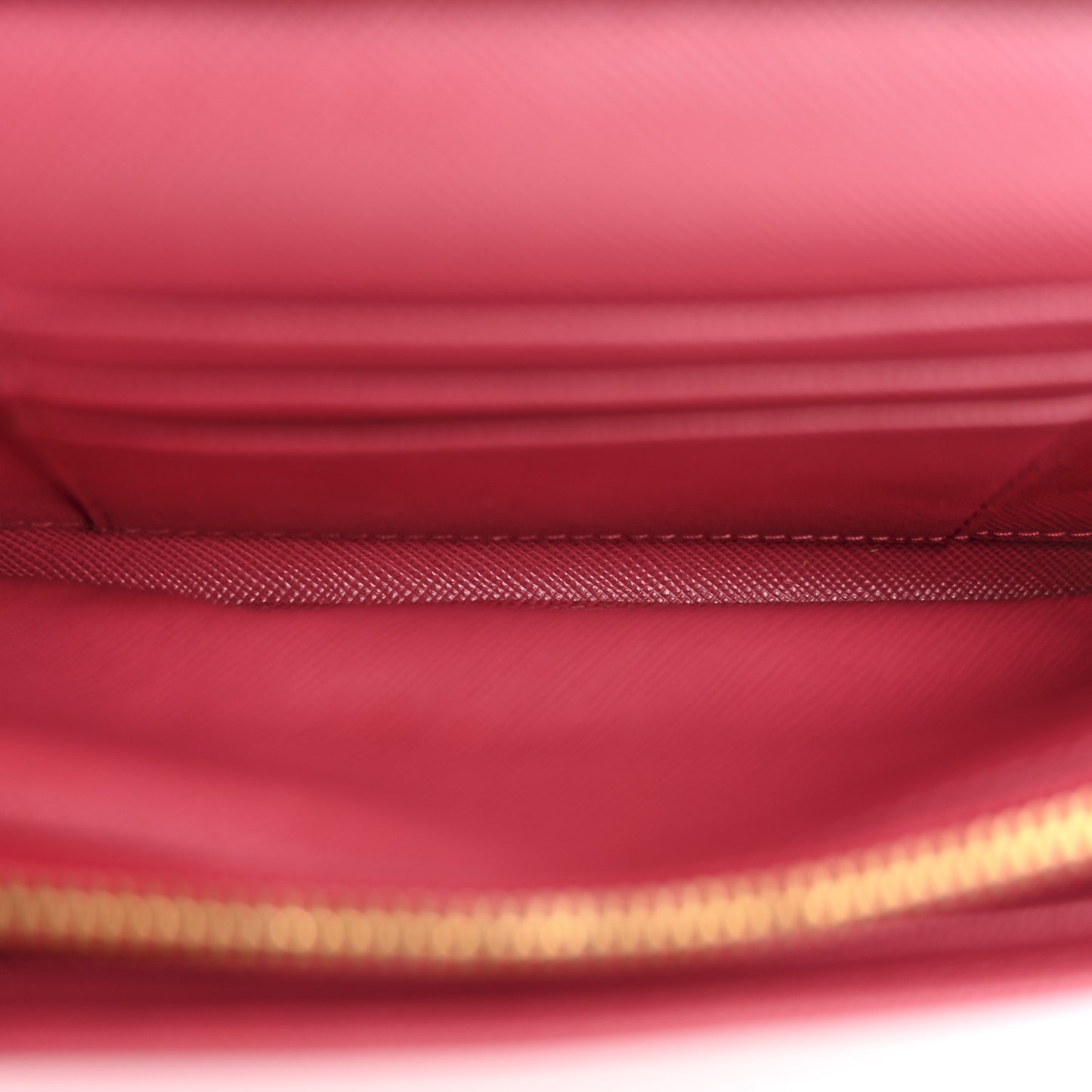 Saffiano Metal Bar Flap Wallet with Strap Peonia