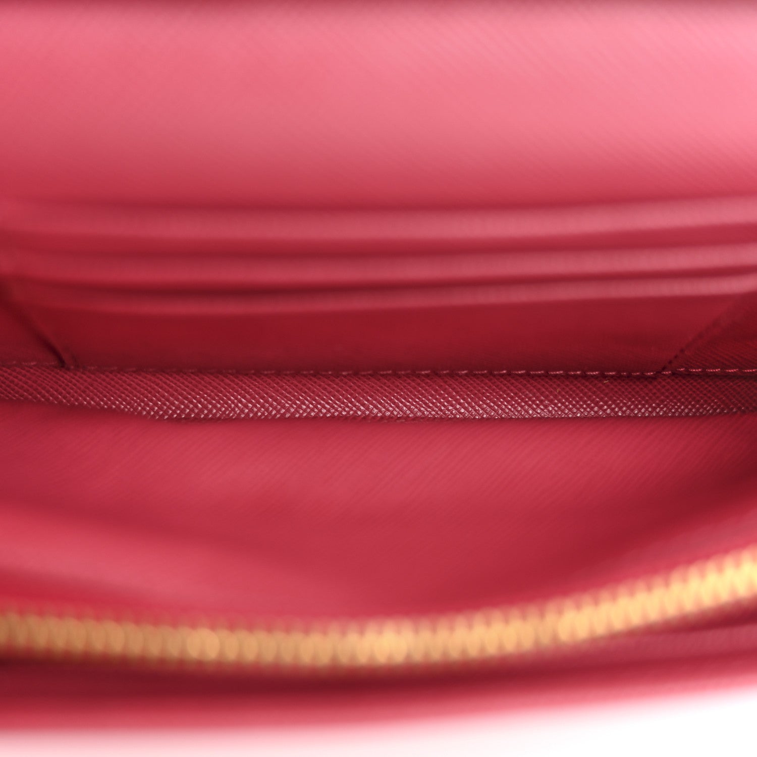 Prada Saffiano Metal Bar Flap Wallet with Strap Peonia 5 of 16