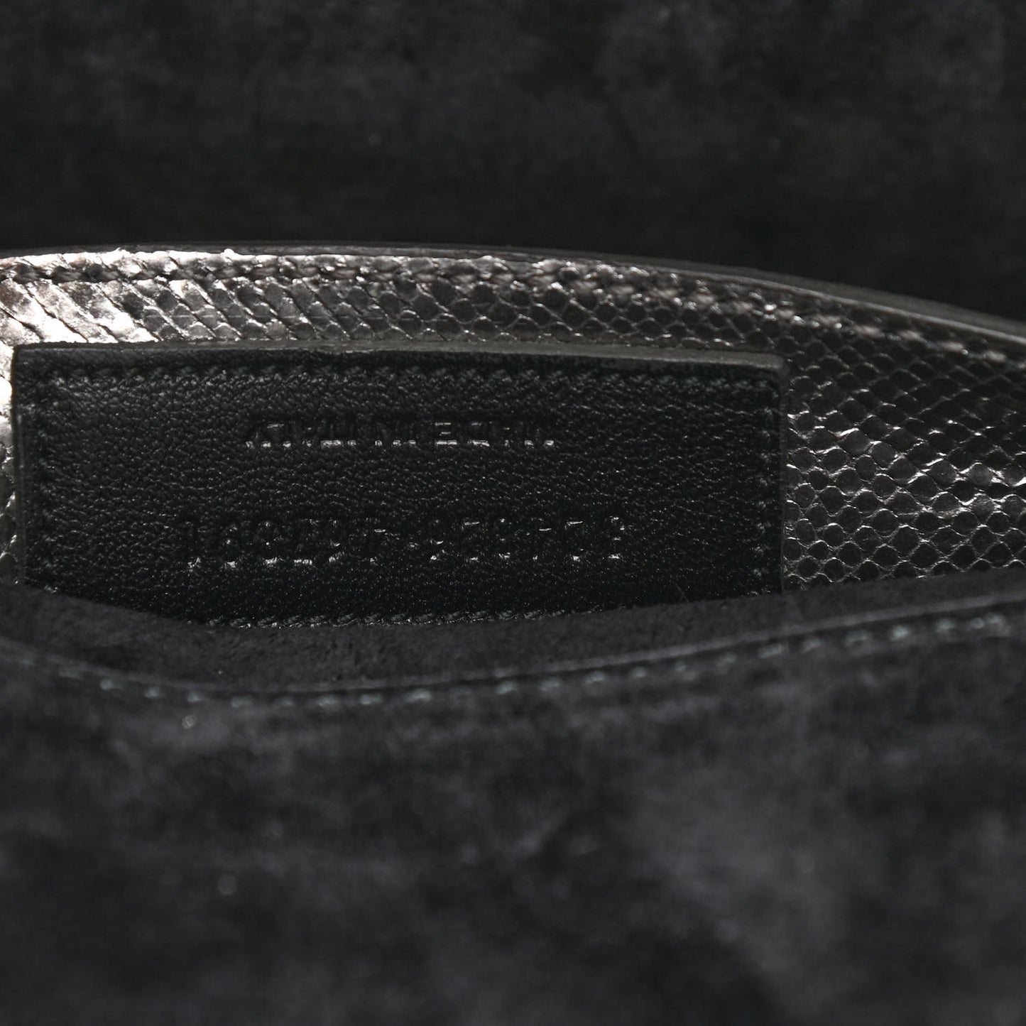 Metallic Calfskin Lizard Printed Lutetia Flap Clutch Silver