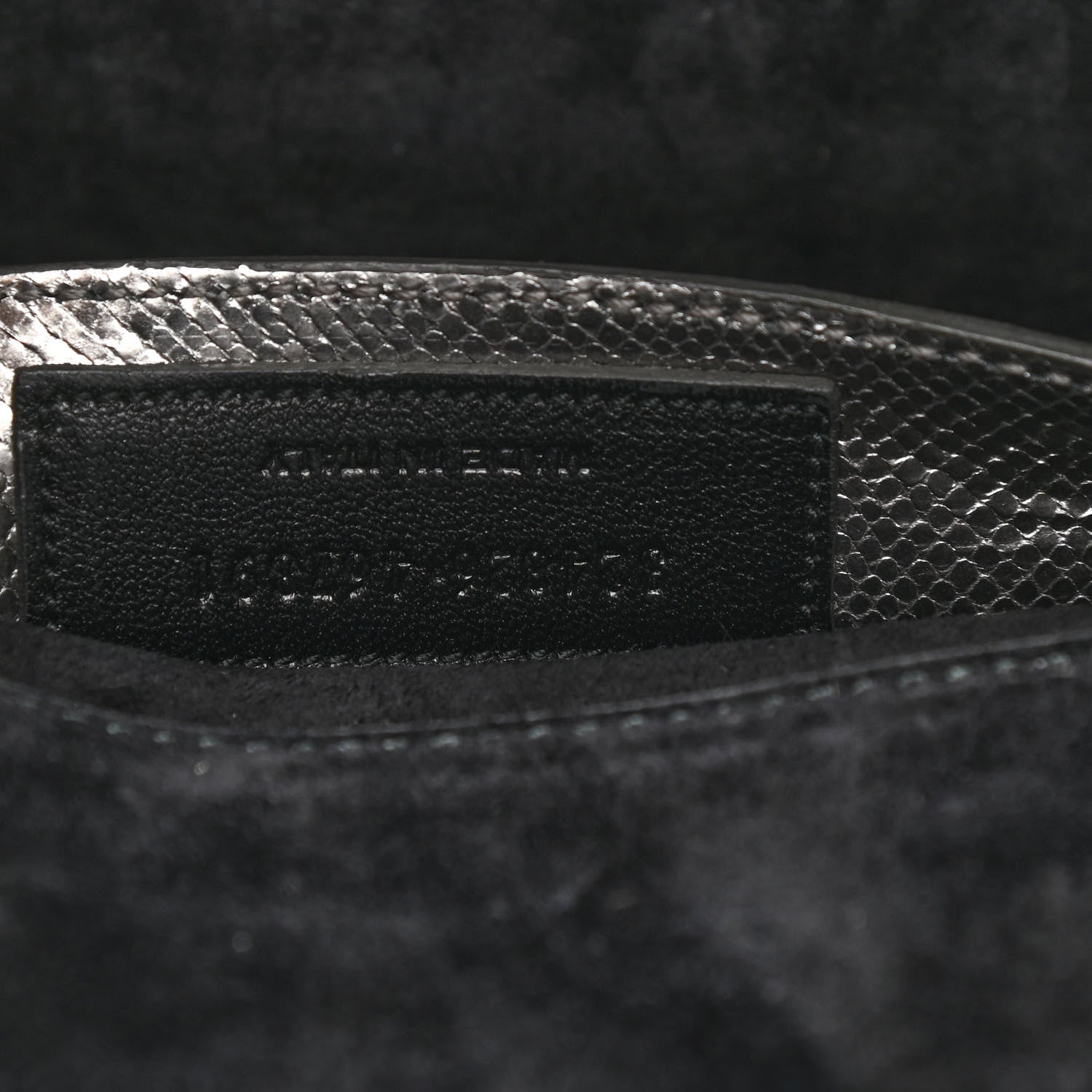 Saint Laurent Metallic Calfskin Lizard Printed Lutetia Flap Clutch Silver 7 of 9