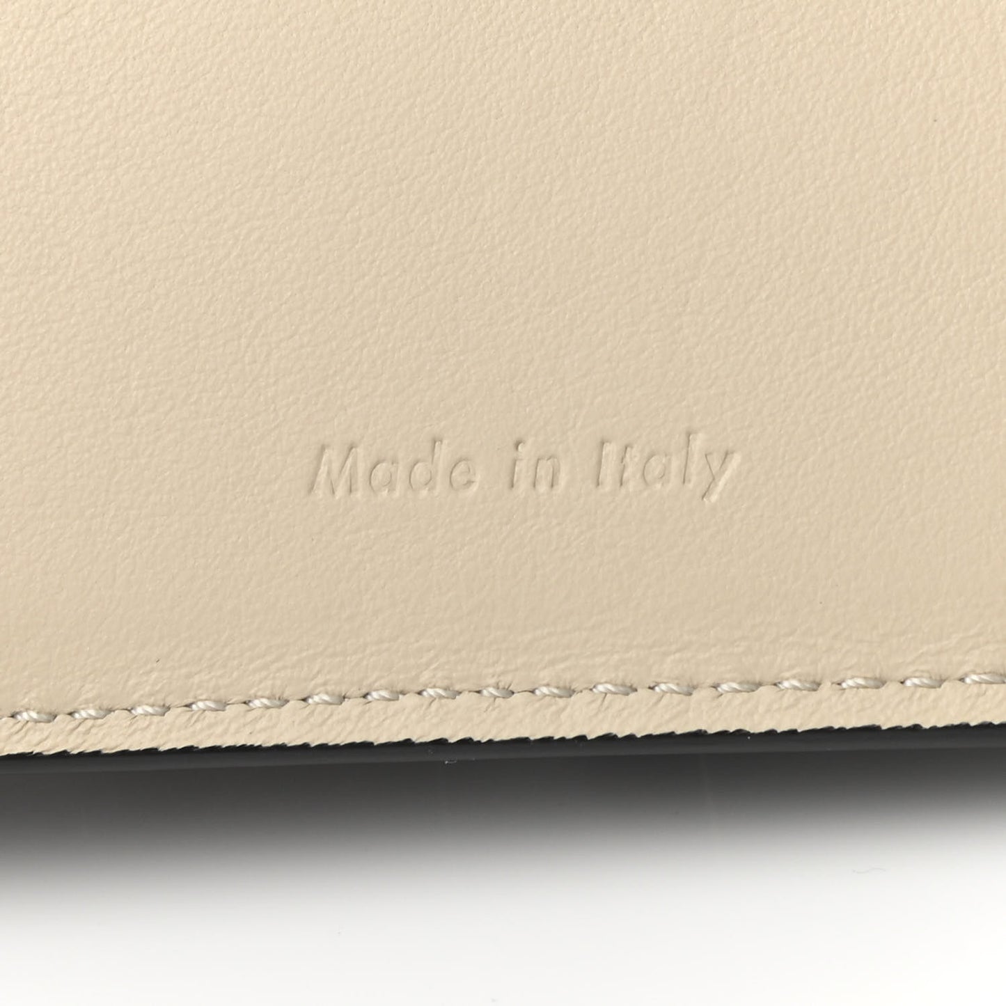 Grained Calfskin Large Multifunction Strap Wallet Black Chalk