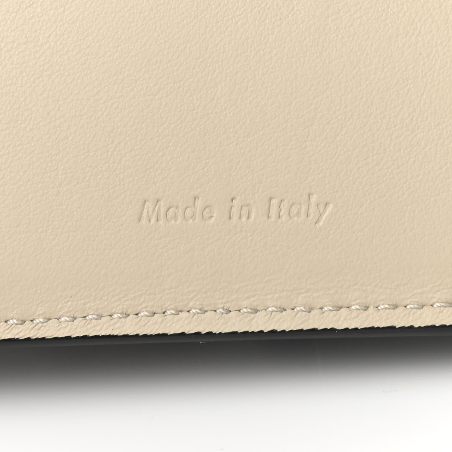 Celine Grained Calfskin Large Multifunction Strap Wallet Black Chalk 5 of 7