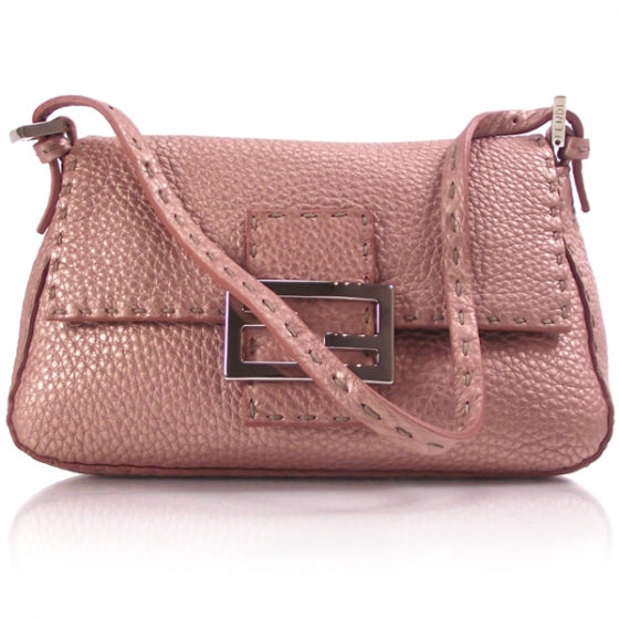 Metallic Calfskin Romano Selleria Limited Edition Baguette Pink