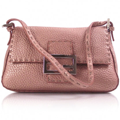Fendi Metallic Calfskin Romano Selleria Limited Edition Baguette Pink 1 of 14
