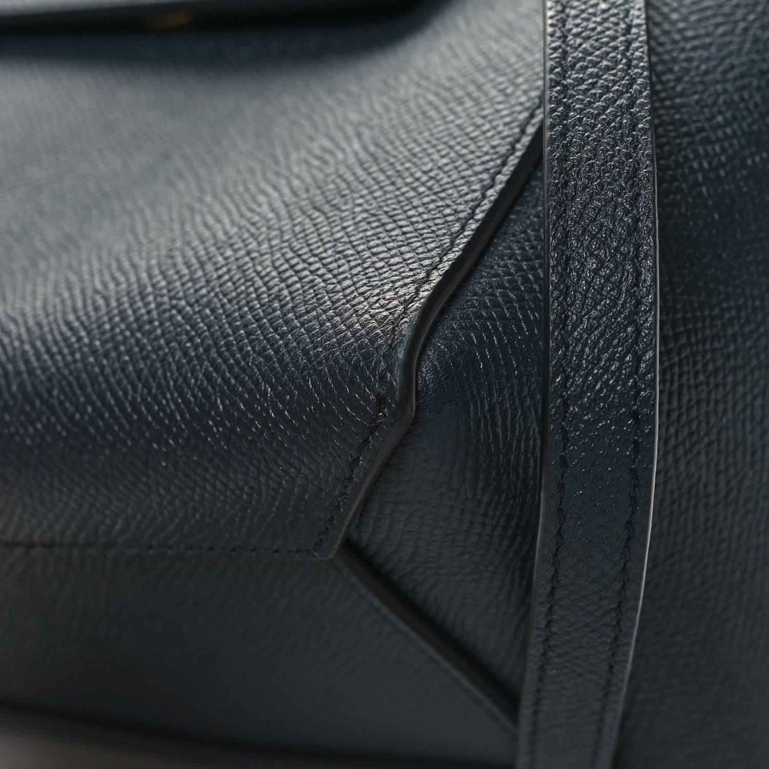 Celine Grained Calfskin Nano Belt Bag Abyss Blue 10 of 11