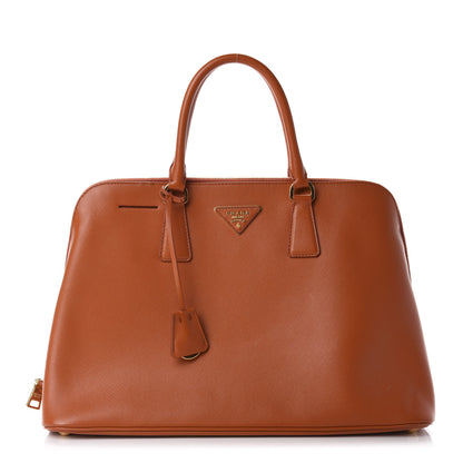 Prada Saffiano Lux Large Promenade Tote Papaya 1 of 9