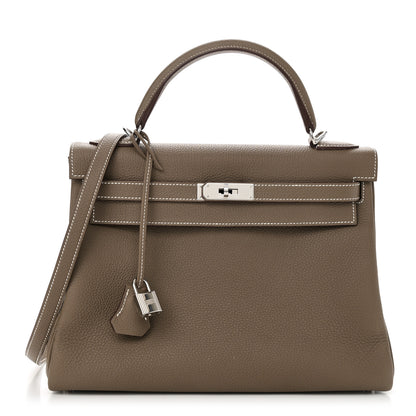 Hermes Togo Kelly Retourne 32 Etoupe 1 of 11