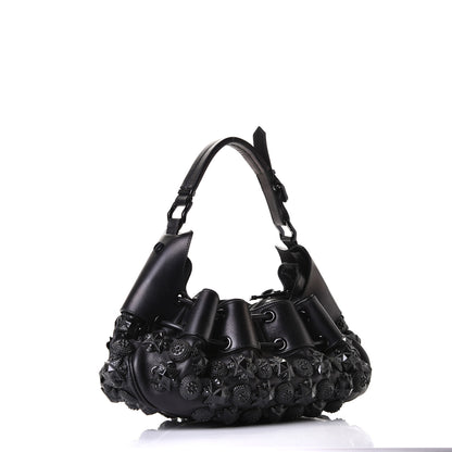 Burberry Calfskin Mason Warrior Studded Hobo Black 2 of 6