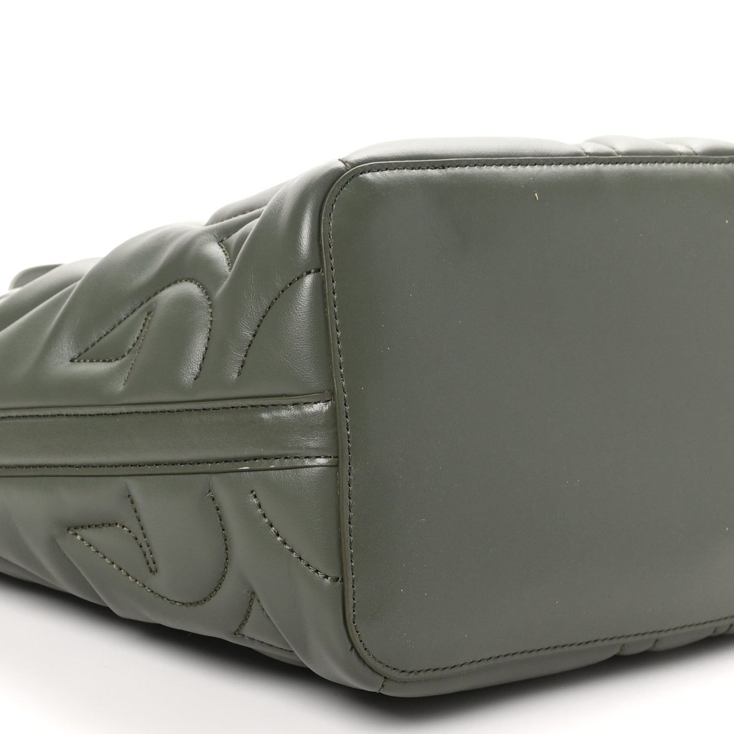 Calfskin Quilted Small The Bow Bag Green