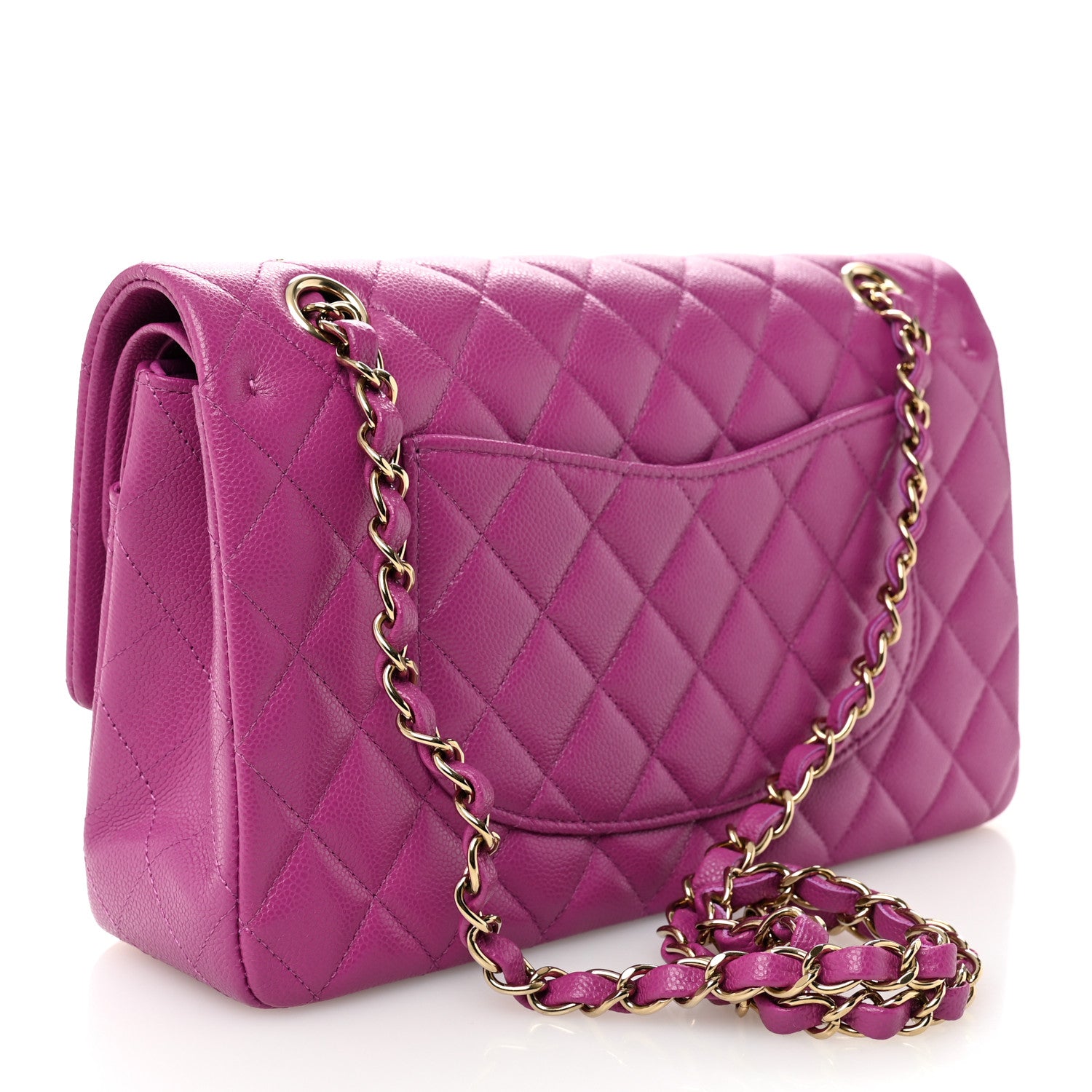 Chanel Caviar Quilted Medium Double Flap Purple 3 of 11