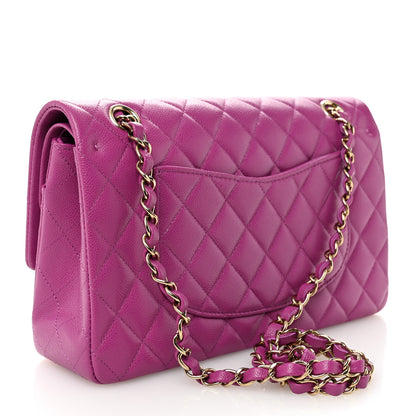 Chanel Caviar Quilted Medium Double Flap Purple 3 of 11