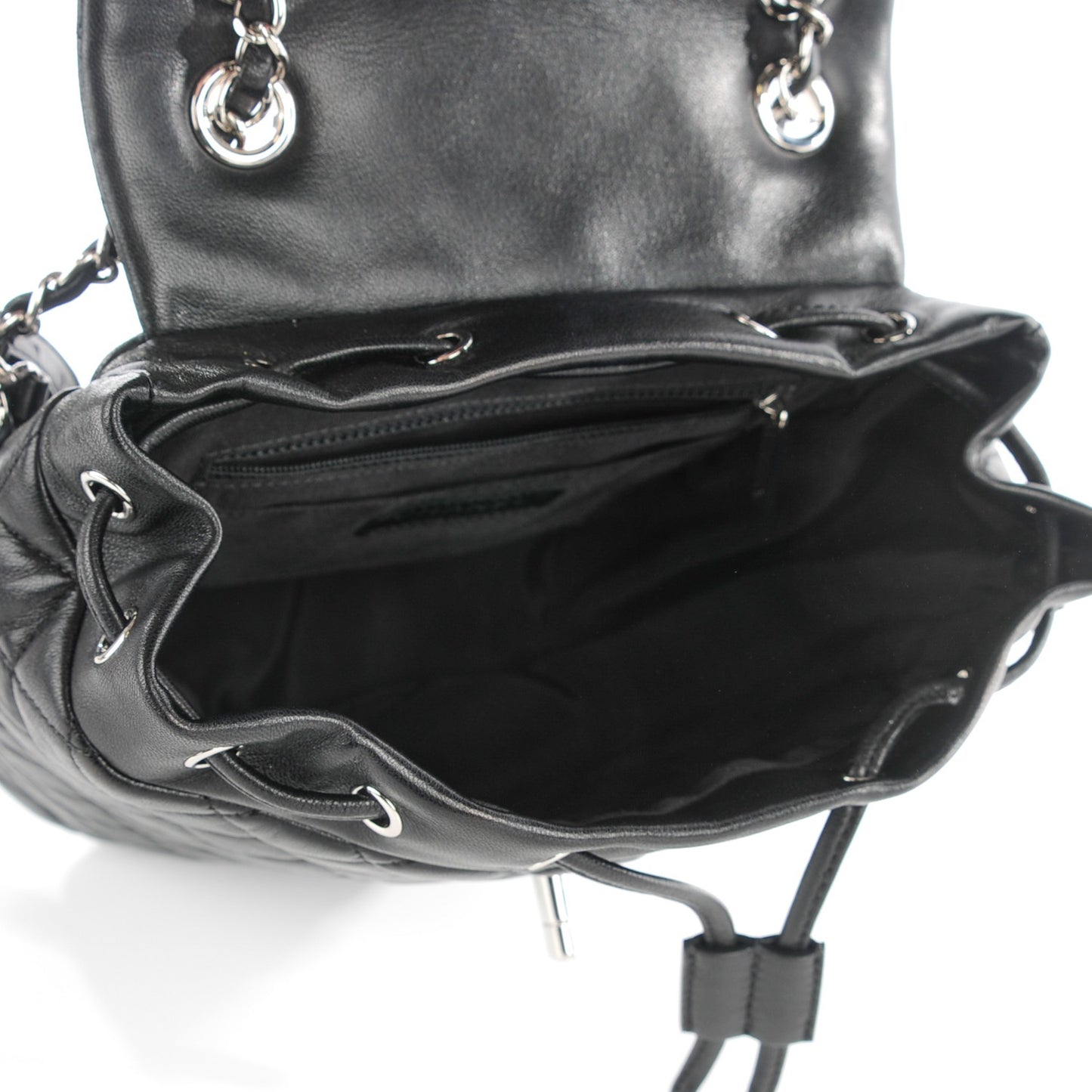 Lambskin Quilted Small Urban Spirit Backpack Black