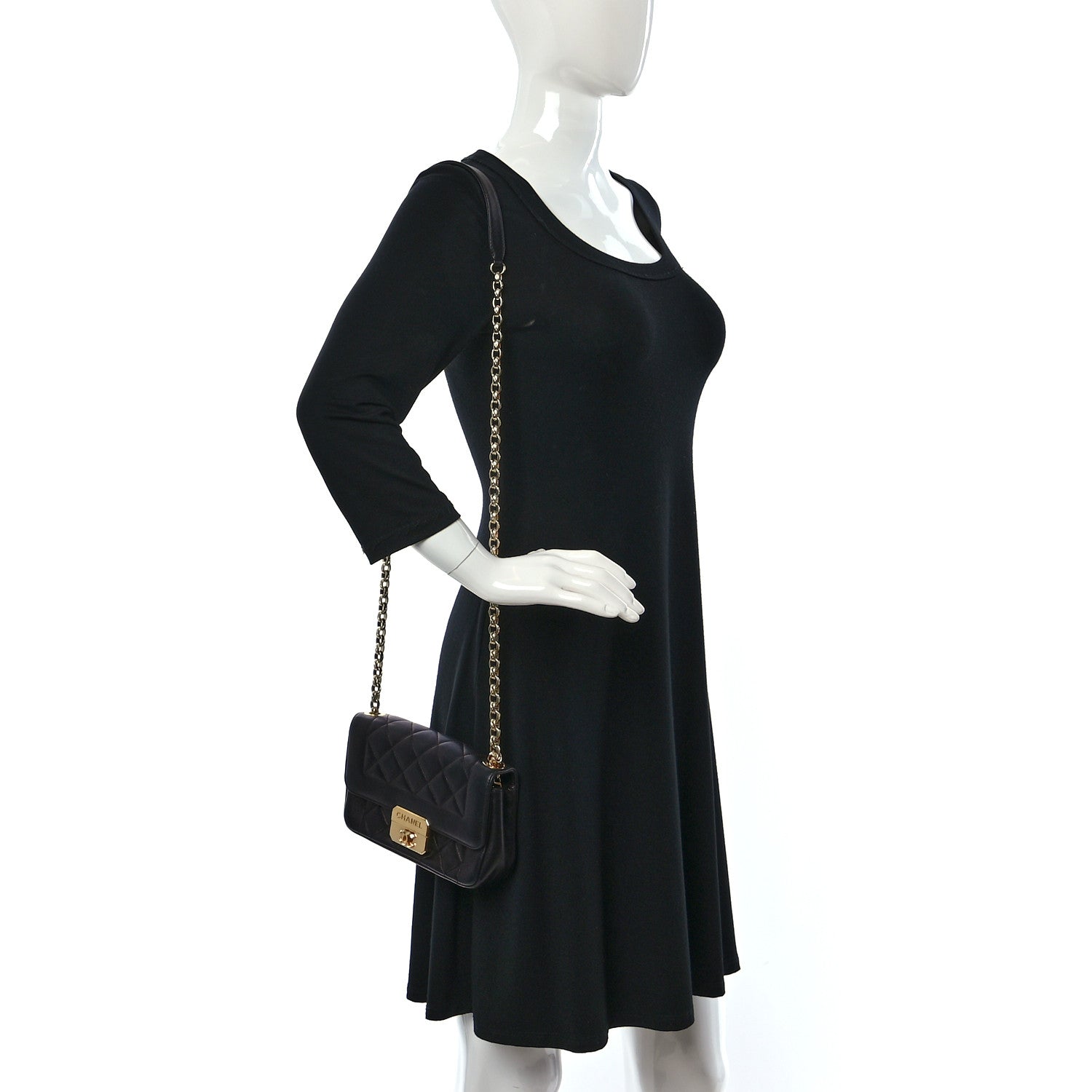 Chanel Lambskin Mini Chic With Me Flap Black 2 of 9