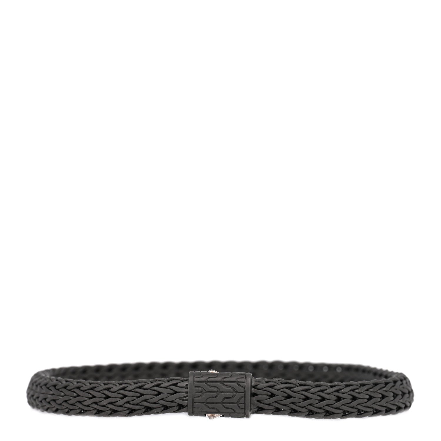 John Hardy Sterling Silver 7mm Flat Classic Chain Bracelet Matte Black 2 of 3