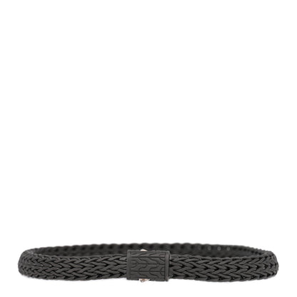 John Hardy Sterling Silver 7mm Flat Classic Chain Bracelet Matte Black 2 of 3