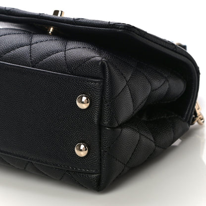 Chanel Caviar Quilted Extra Mini Coco Handle Flap Black 6 of 10