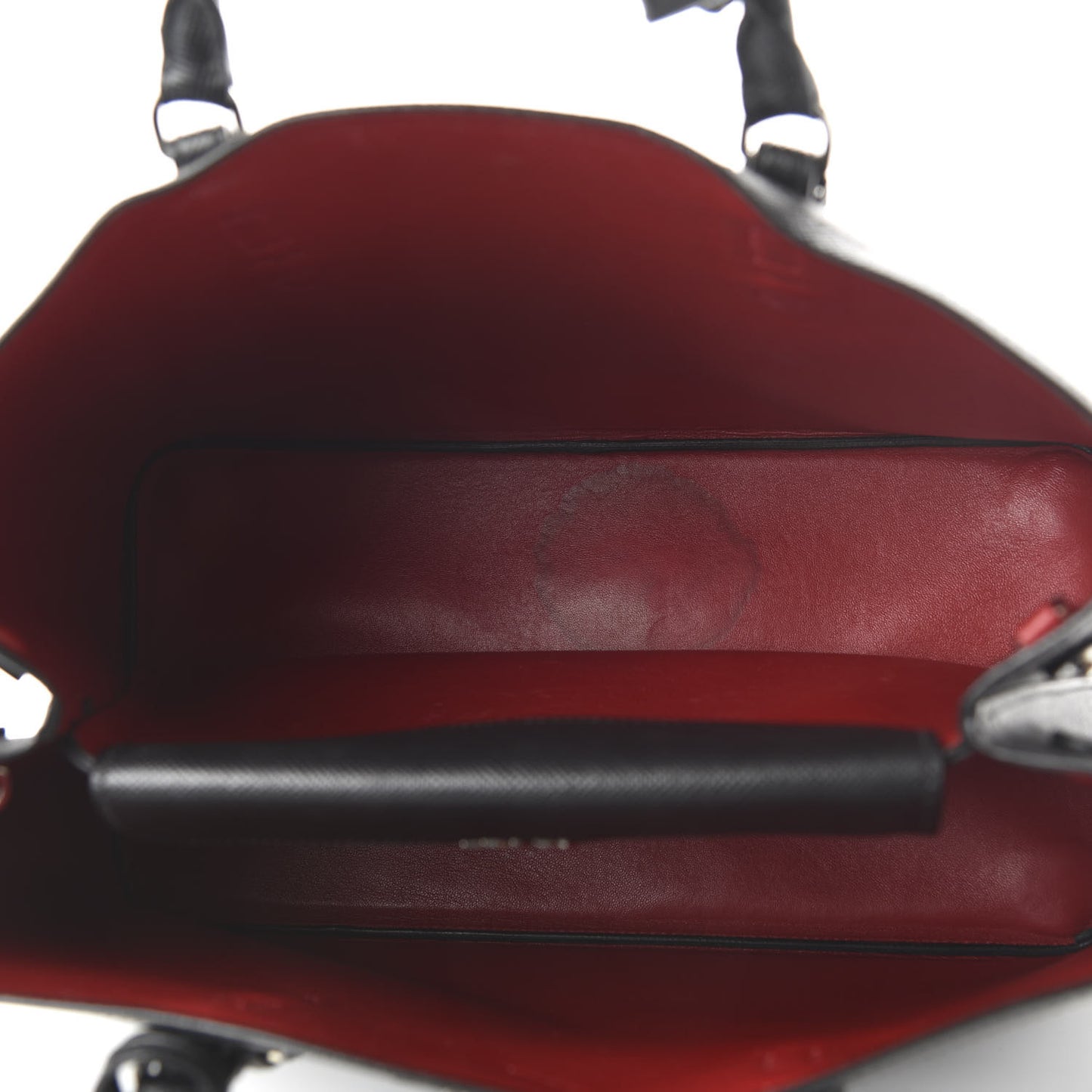 Saffiano Cuir Medium Double Handle Tote Black Fuoco