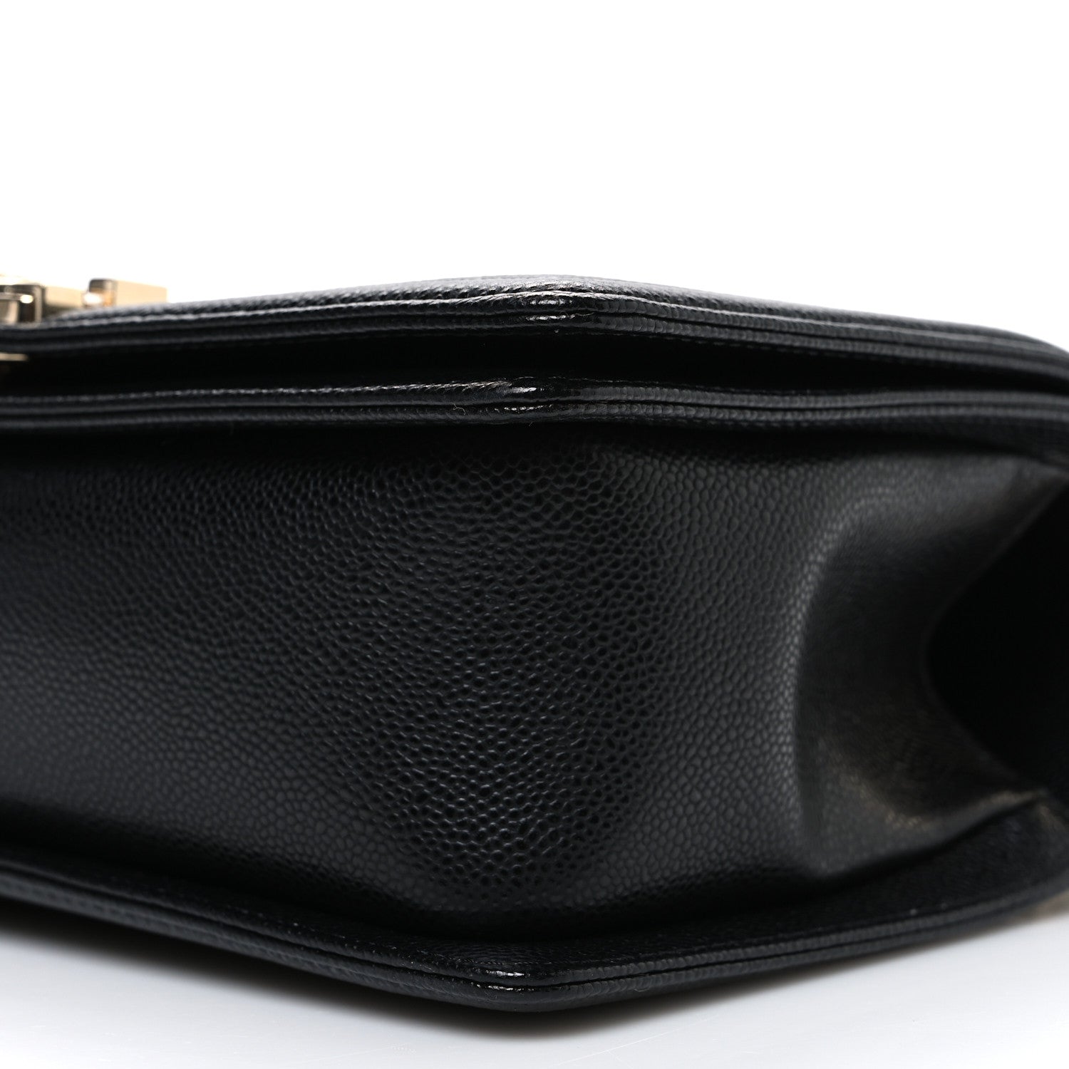 Chanel Caviar Chevron Quilted Medium Boy Flap Black 10 of 11