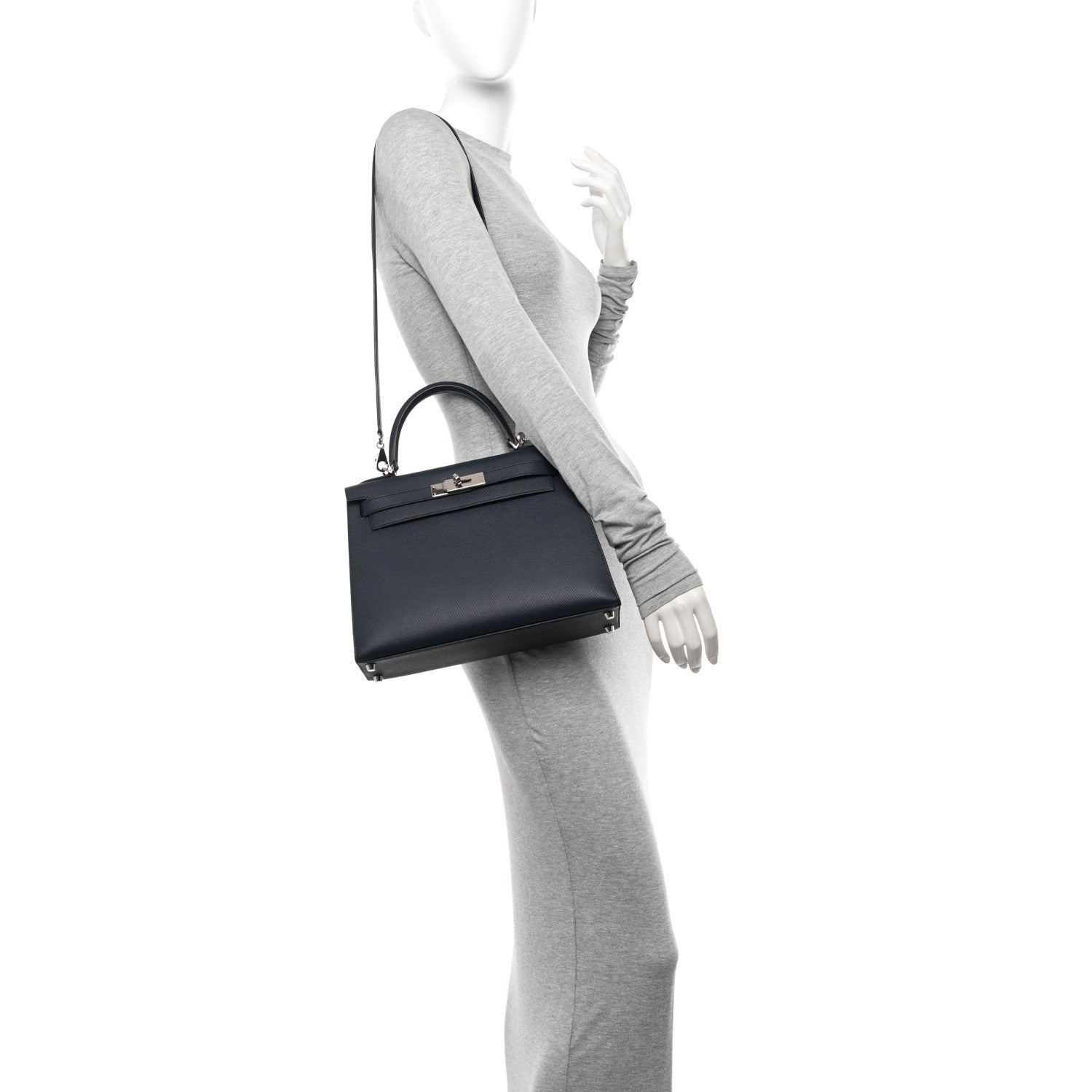 Hermes Epsom Kelly Sellier 28 Bleu Indigo 2 of 13