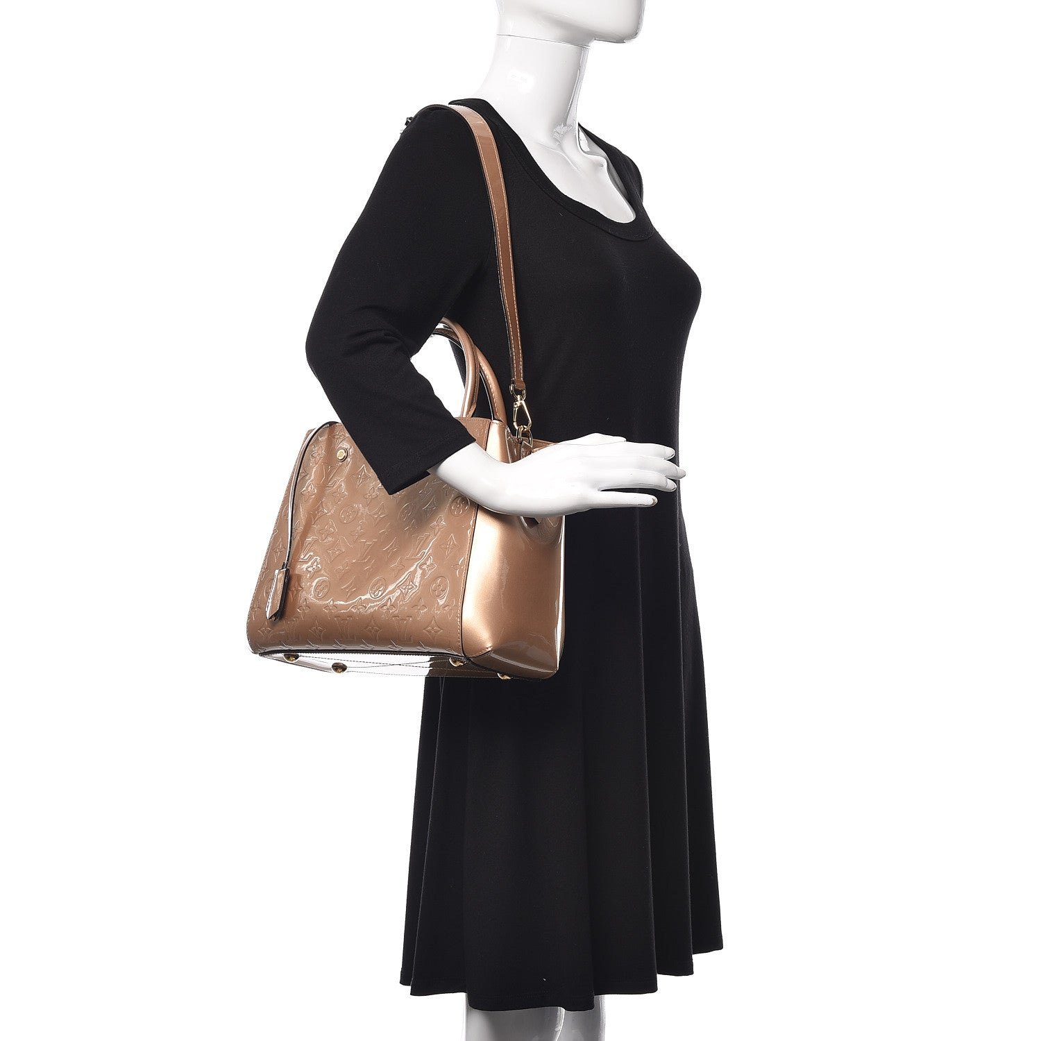 Louis Vuitton Vernis Montaigne MM Beige Poudre 2 of 9