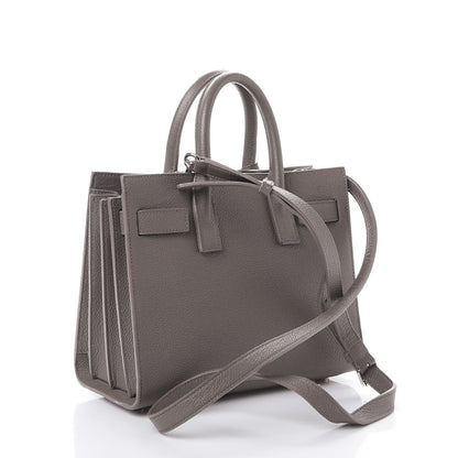 Saint Laurent Grained Calfskin Nano Sac De Jour Fog 3 of 15