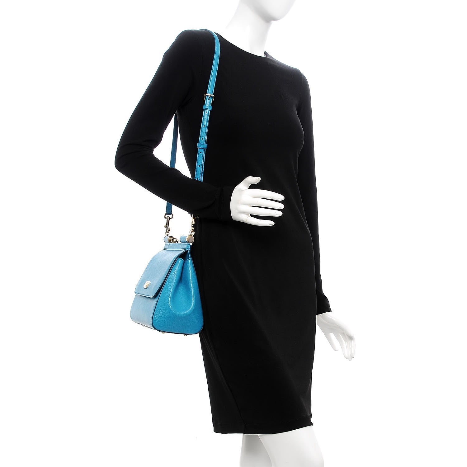 Dolce & Gabbana Dauphine Calfskin Medium Miss Sicily Satchel Turquoise 2 of 6