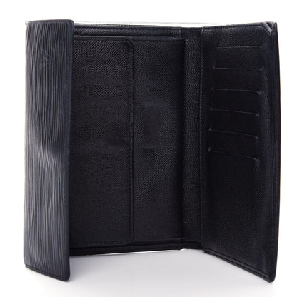 Louis Vuitton Epi Porte Tresor Etui Papiers Wallet Black 5 of 9