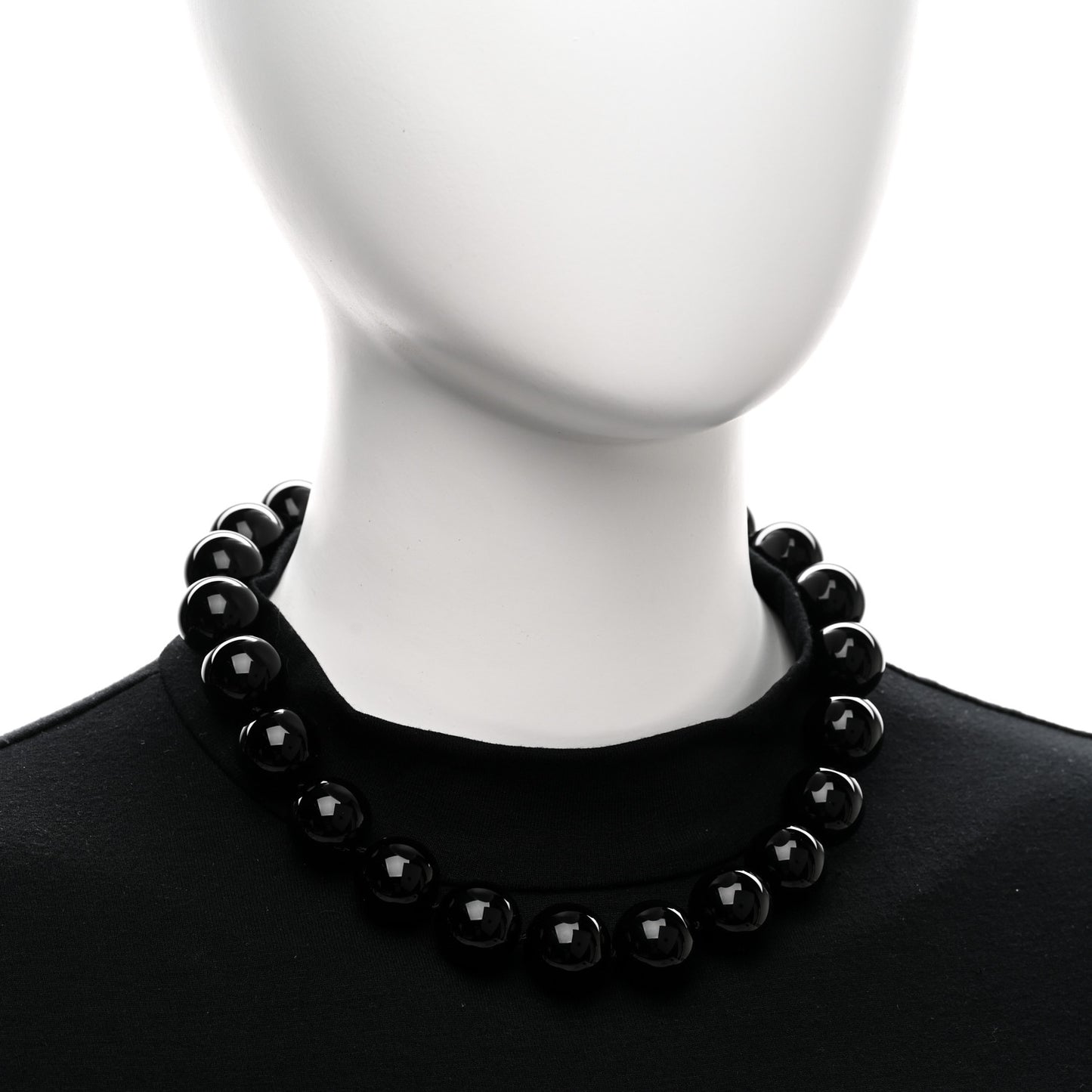 Sterling Silver Black Onyx 18mm Paloma Picasso Bead Necklace