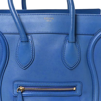 Celine Smooth Calfskin Mini Luggage Royal Blue 7 of 9