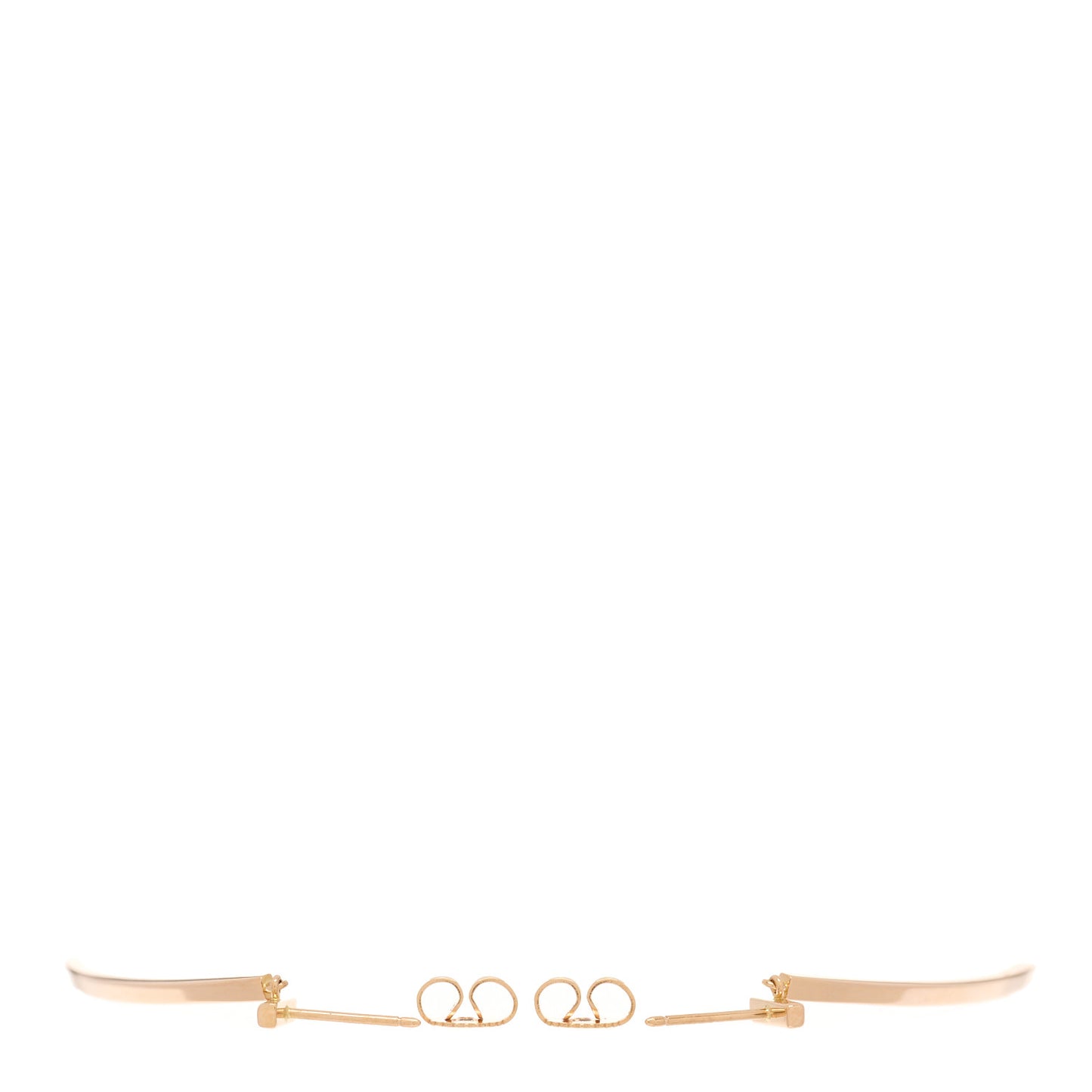 18K Rose Gold T Bar Earrings