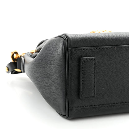 Versace Grained Calfskin Small La Medusa Top Handle Bag Black 8 of 11