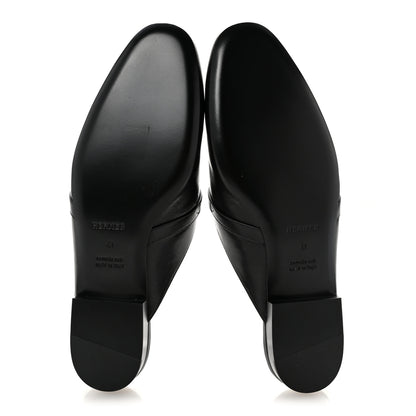 Hermes Glazed Calfskin Oz Mules 41 Black 6 of 10