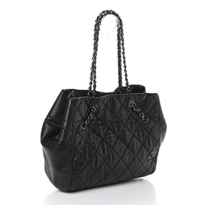 Chanel Soft Caviar Quilted Large Cells Tote Black 2 of 4