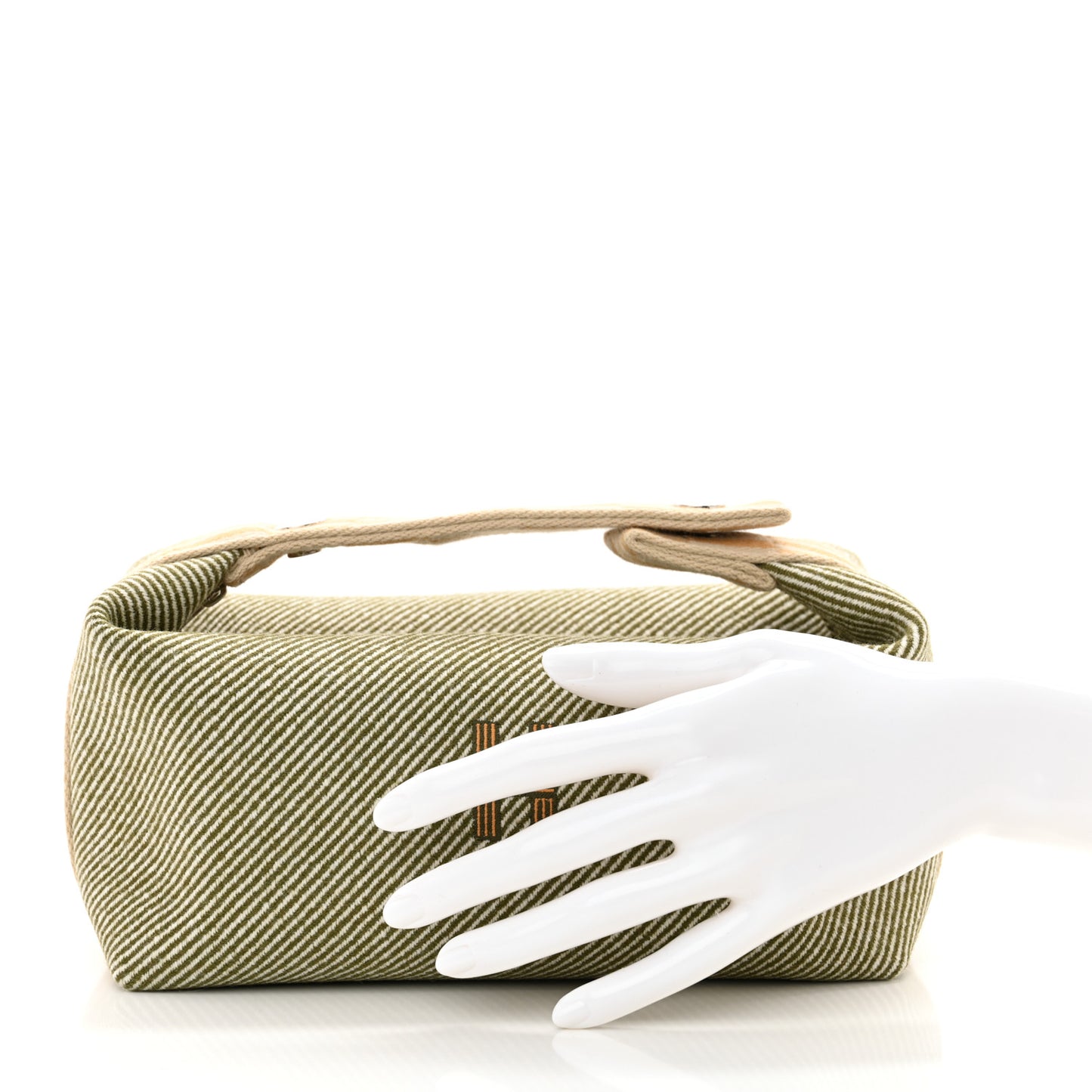 Wool Small Bride-A-Brac H Natte Pouch Vert Foret