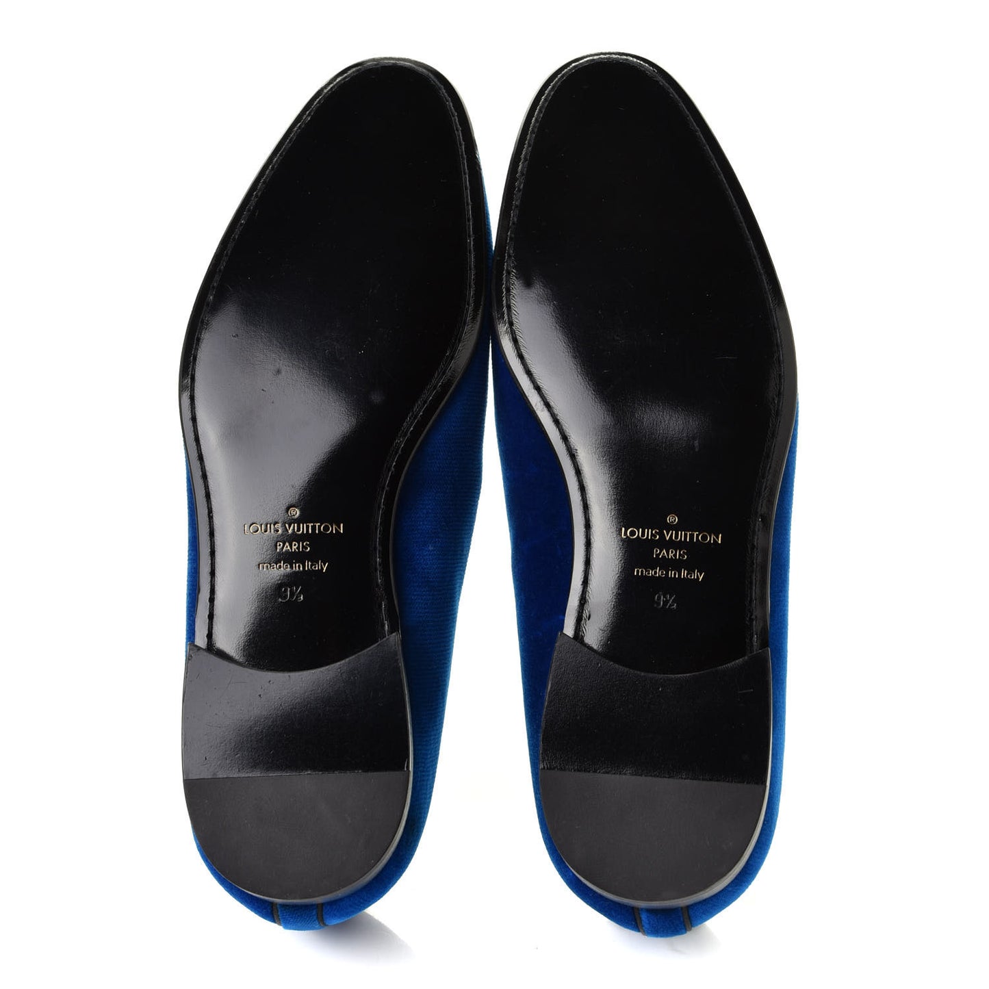 Velvet Logo Auteuil Slipper 9.5 Blue
