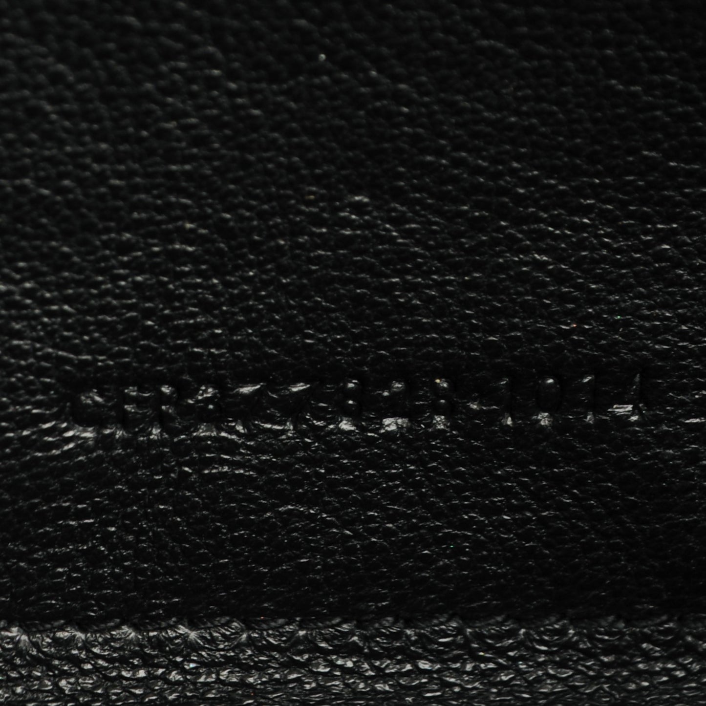 Grain De Poudre Matelasse Chevron Monogram Chain Wallet Black