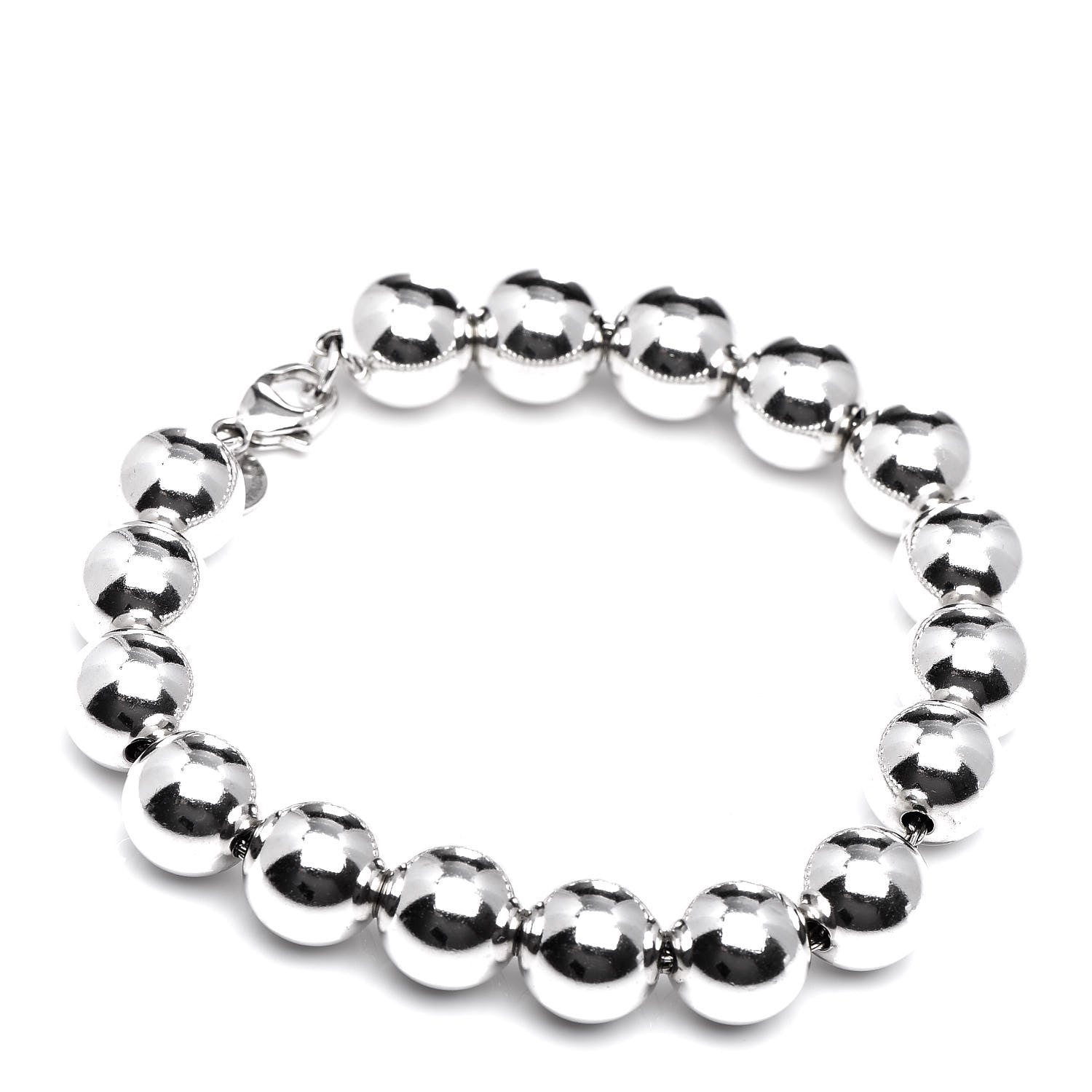 Tiffany Sterling Silver 10mm HardWear Ball Bracelet 1 of 5