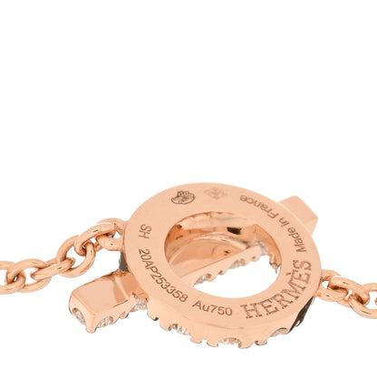 Hermes 18K Rose Gold Diamond Finesse Bracelet SH 3 of 4
