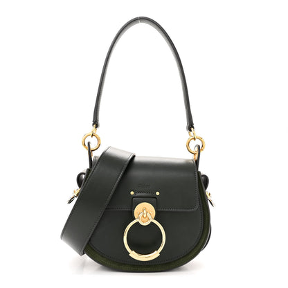 Chloe Calfskin Suede Small Tess Bag Deep Forest 1 of 12