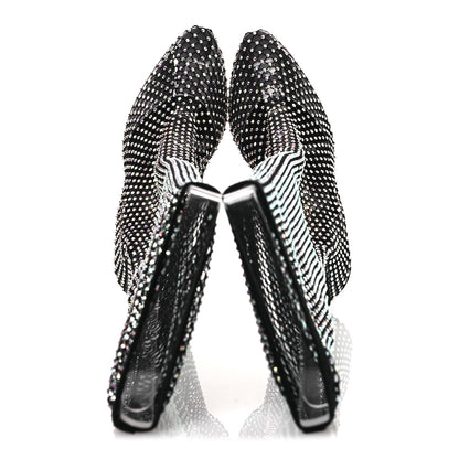 Saint Laurent Mesh Crystal Suede Koller 110 Knee High Boots 39 Black 2 of 10